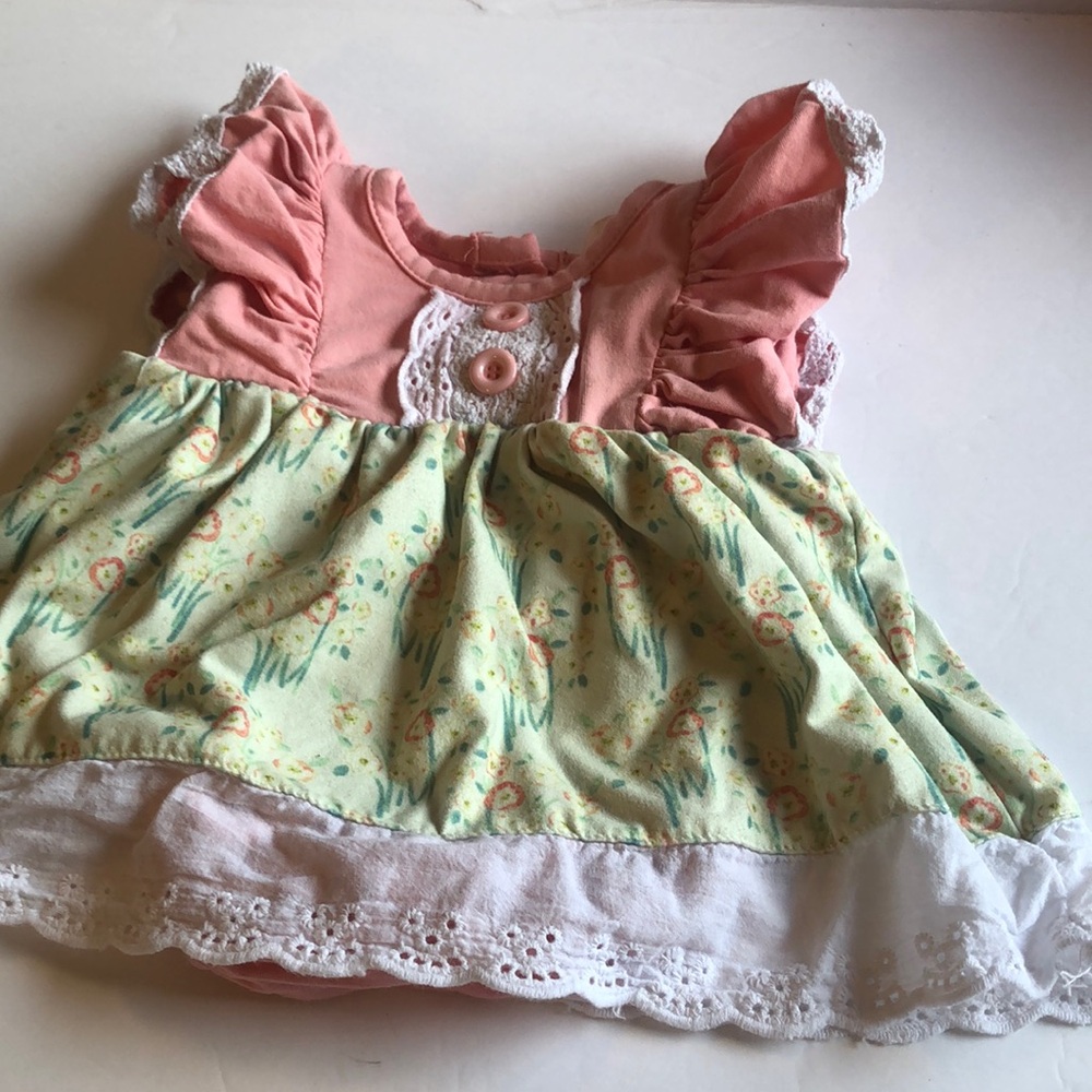 Girls ruffle floral summer one piece